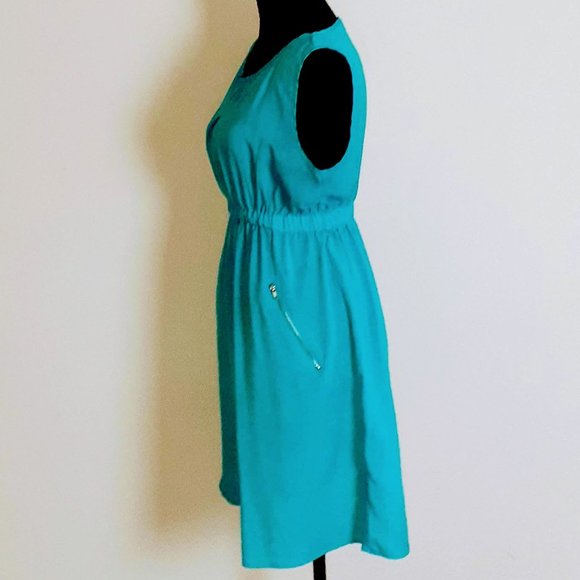 Sleeveless Sundress Blue-Green/Teal Color Size L - Picture 3 of 5